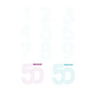 渐变线条数字12345设计素材
