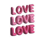 粉色立体LOVE字母装饰