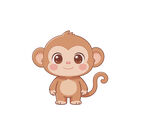 可爱小猴子卡通形象