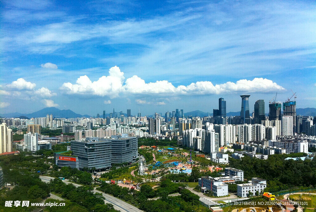 城市天际线繁华都市景观