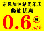 加油站优惠海报