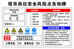 塔吊岗位安全风险告知牌