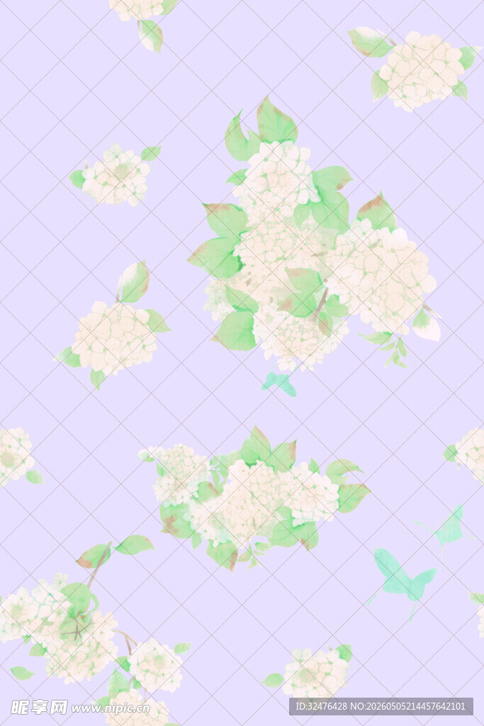 淡紫色底花卉图案背景