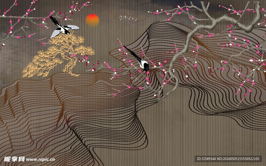 春日花鸟图
