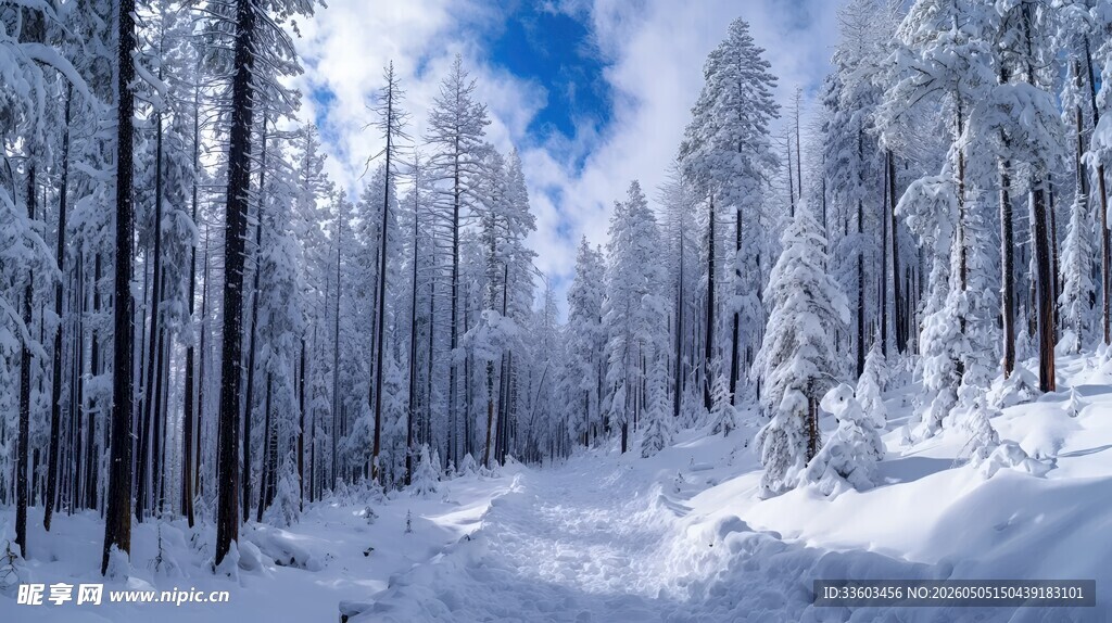 冬日雪林美景