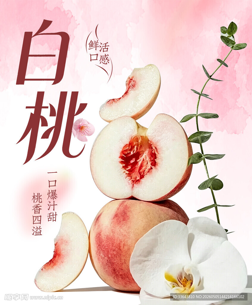 白桃杯贴