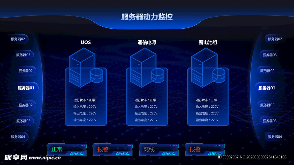 科技风数据展示界面