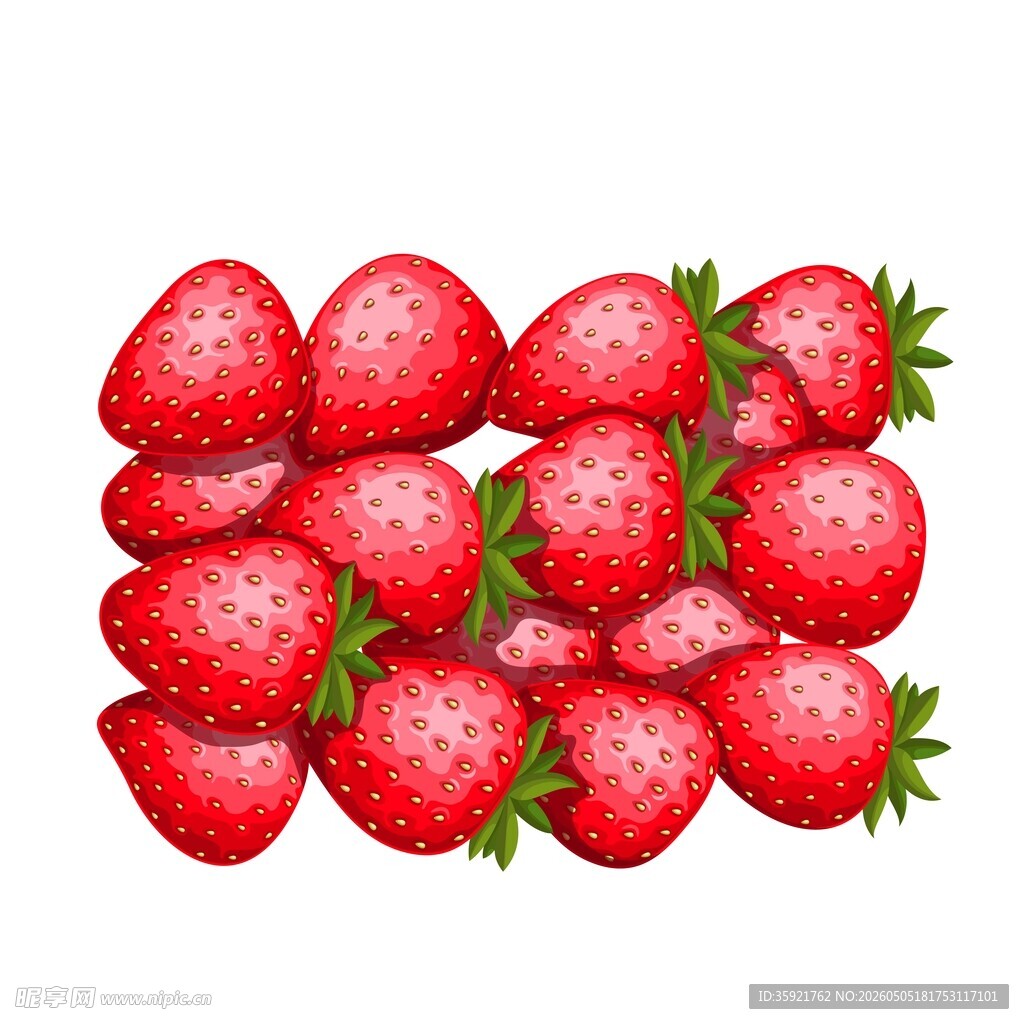 卡通草莓插画