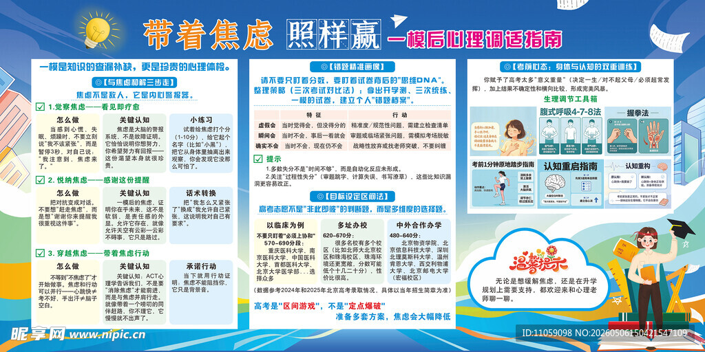 高考前心理疏导宣传海报