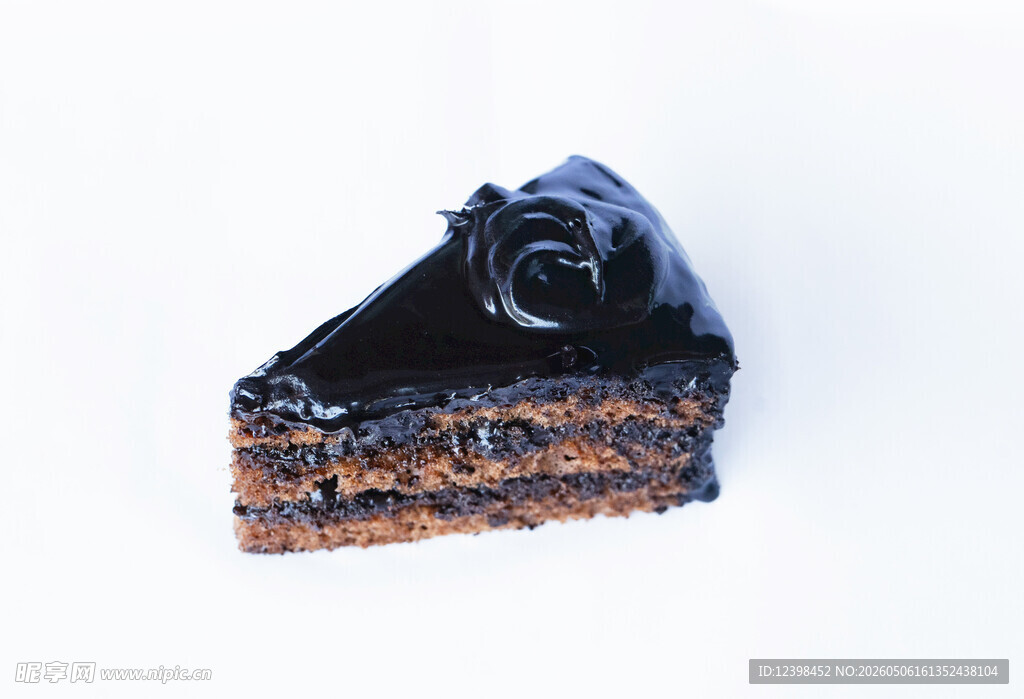 巧克力淋面巧克力蛋糕切片