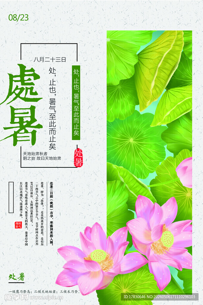 处暑海报