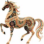 彩绘骏马