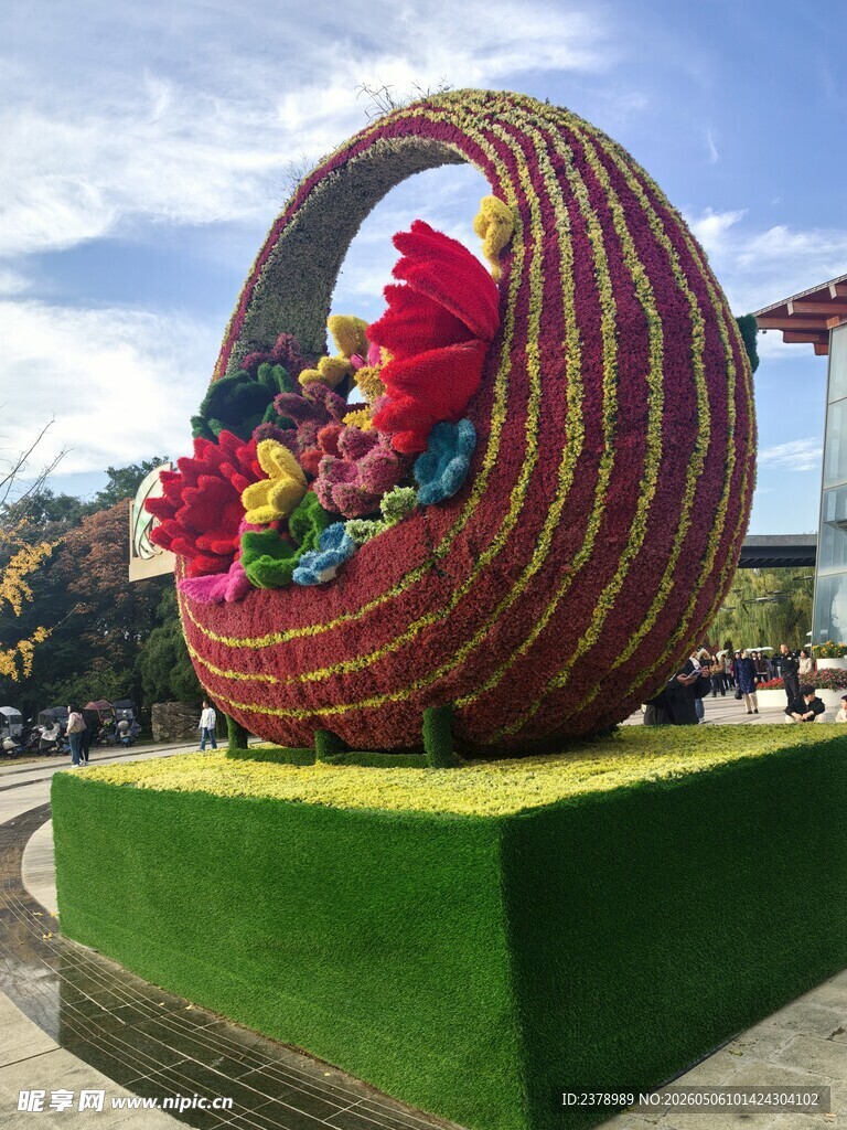 彩色蛋形景观雕塑