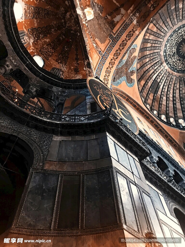 罗马万神殿内部穹顶景观