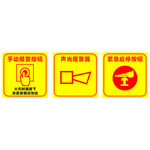 消防报警提示贴