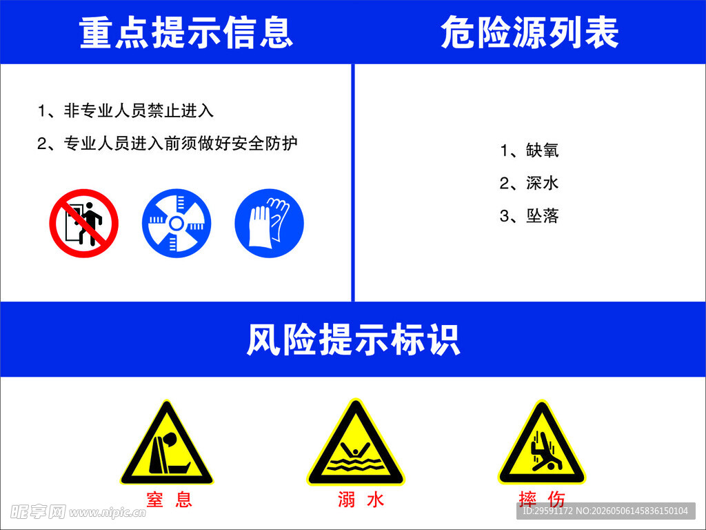 水池安全警示牌