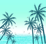 海边椰林美景