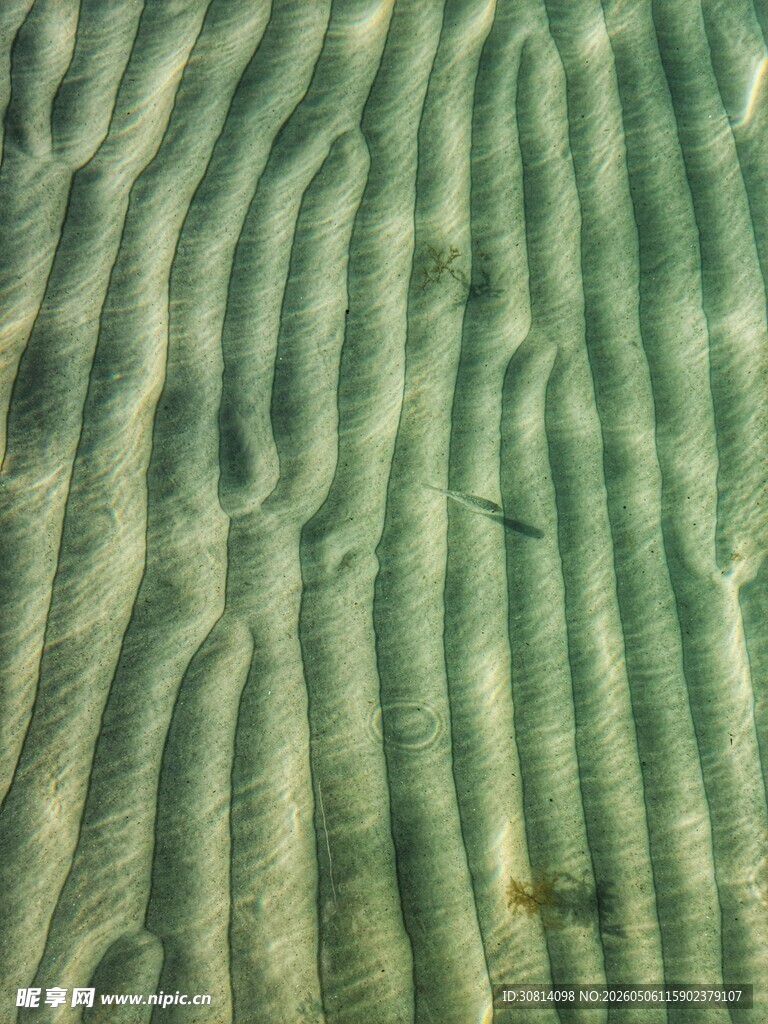 沙滩海浪纹理特写