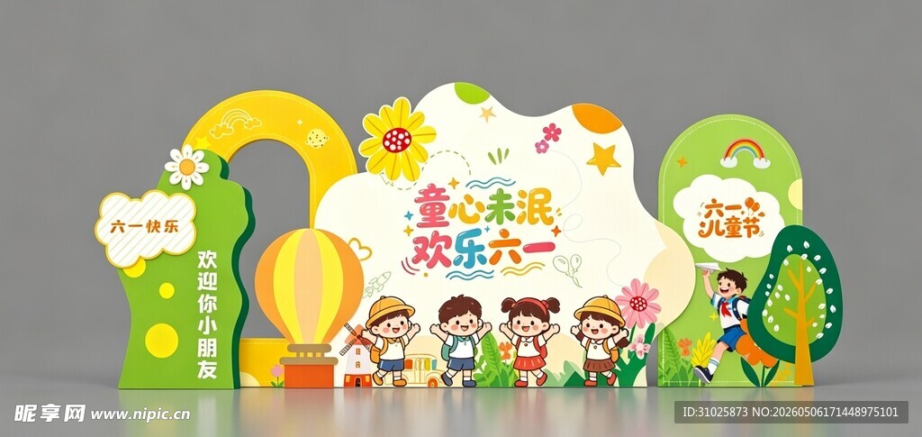 六一儿童节可爱美陈