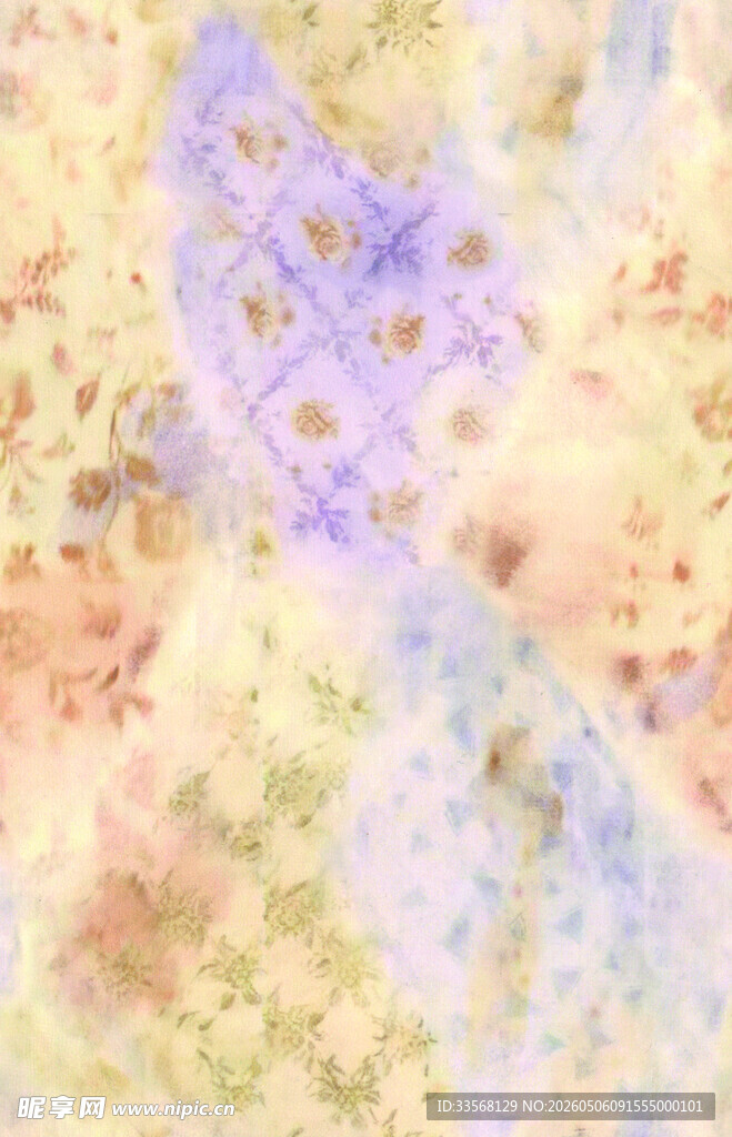 梦幻花卉图案背景