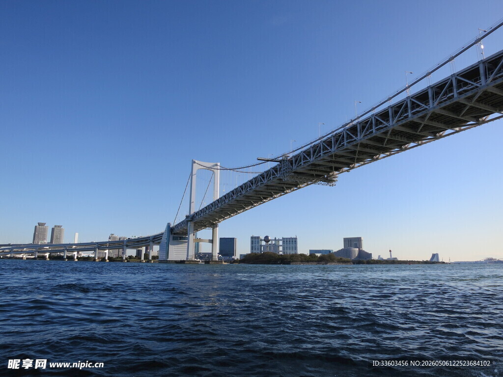 跨海大桥横跨蔚蓝海面