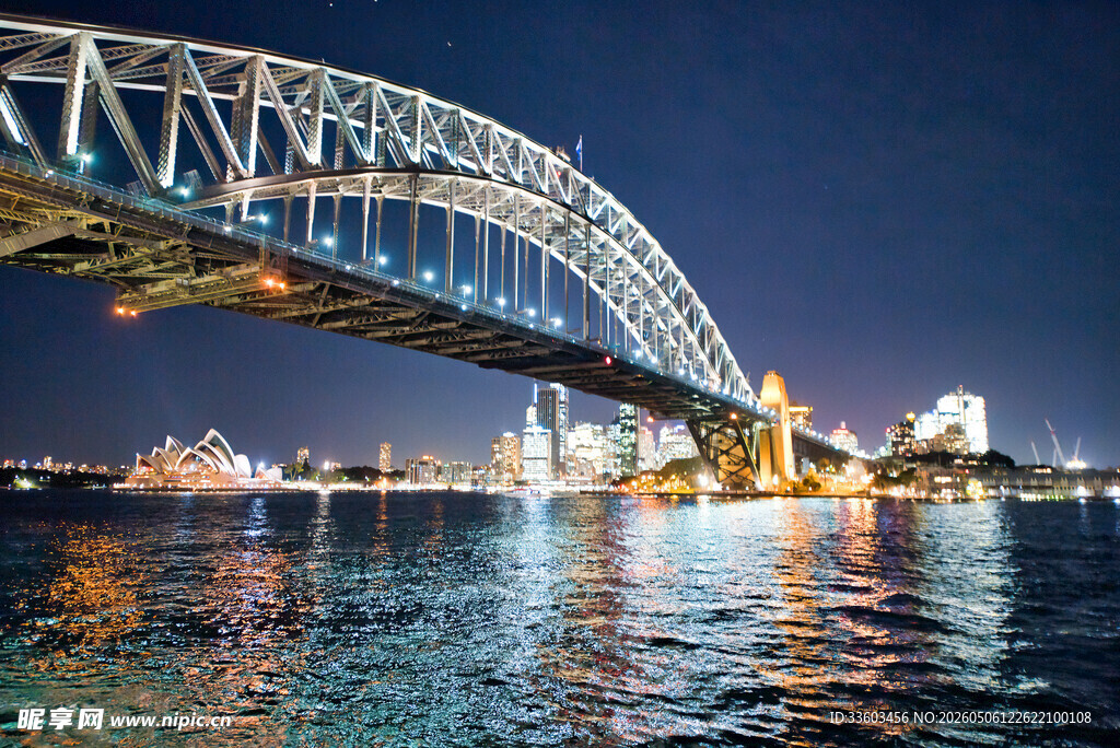 悉尼港湾大桥夜景