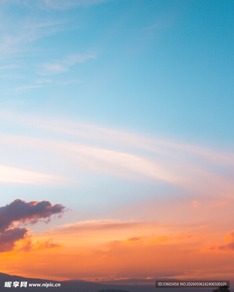 美丽黄昏天空景观