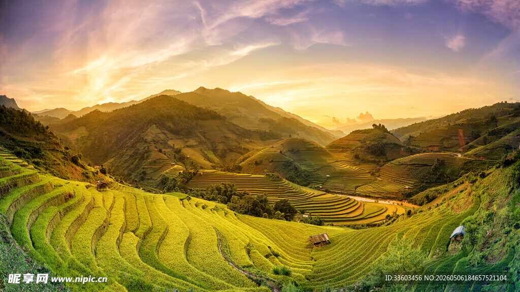 山间梯田美景