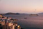 海滨小镇黄昏美景