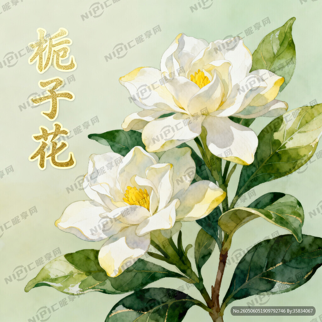 轻奢插画风 自然植物风 轻奢感