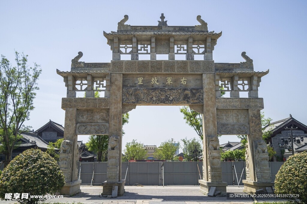 临沂中式精美石牌坊建筑景观