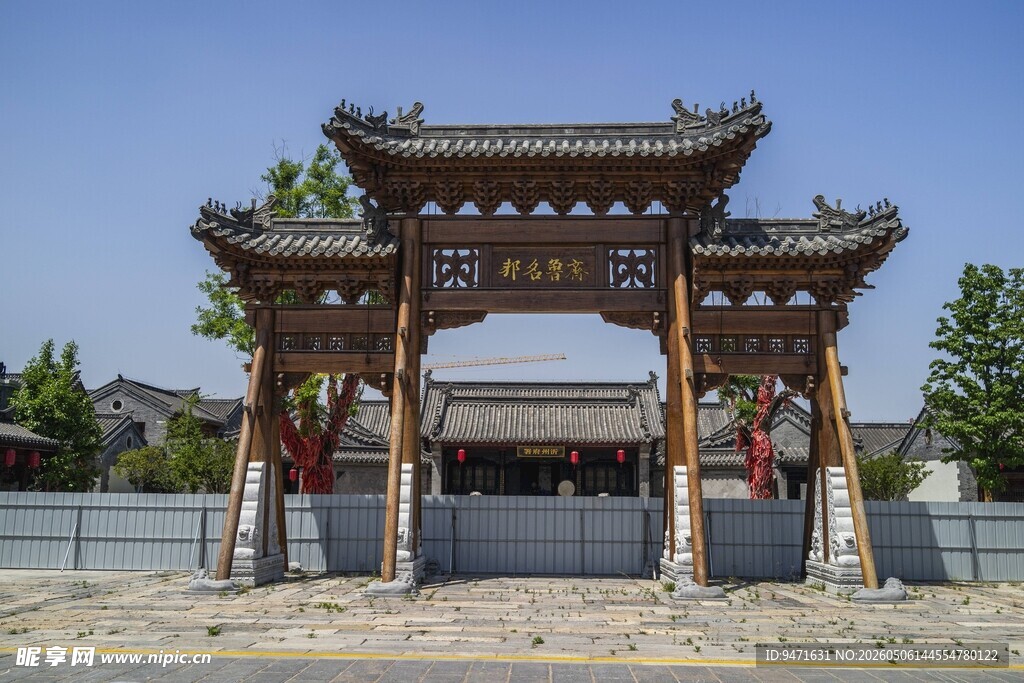 临沂中式古典牌坊建筑景观