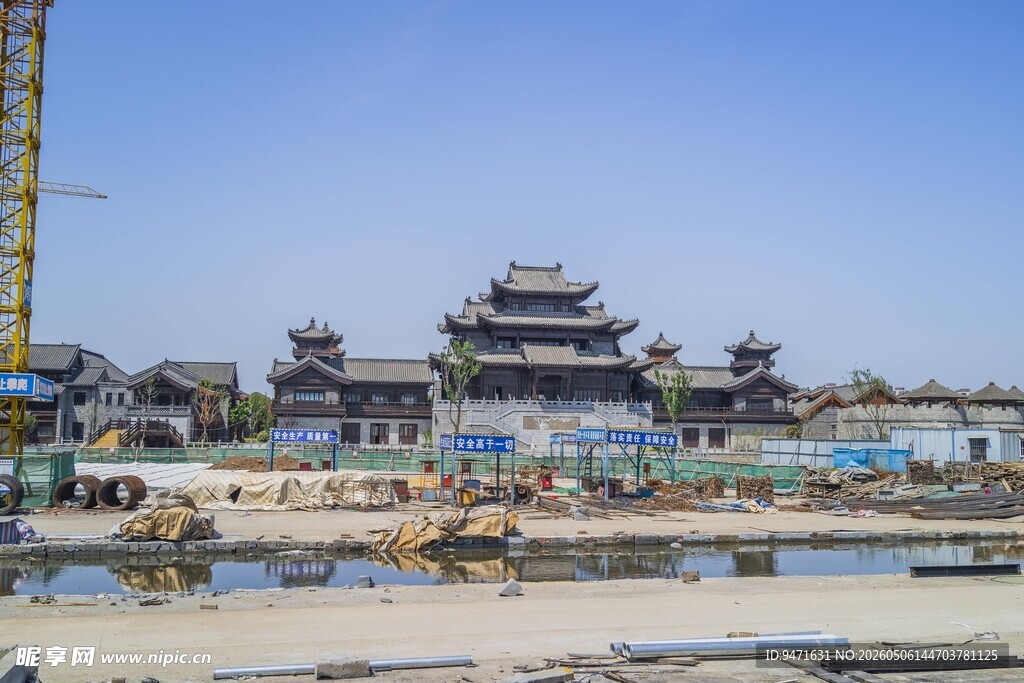 沂州古城古建施工场景