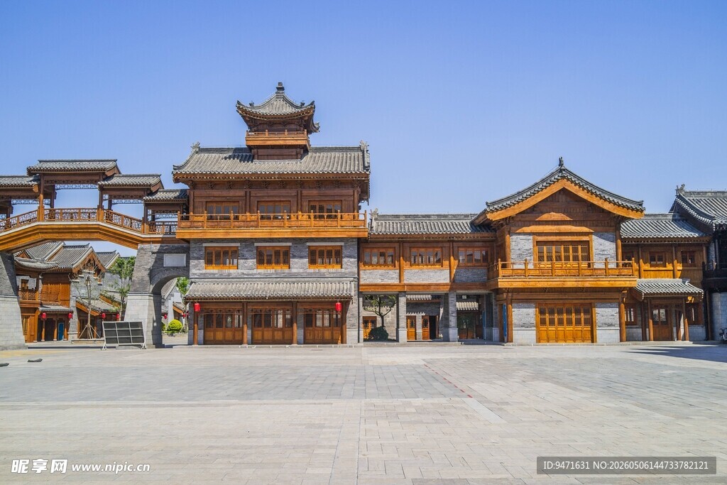 传统中式古建筑群景观