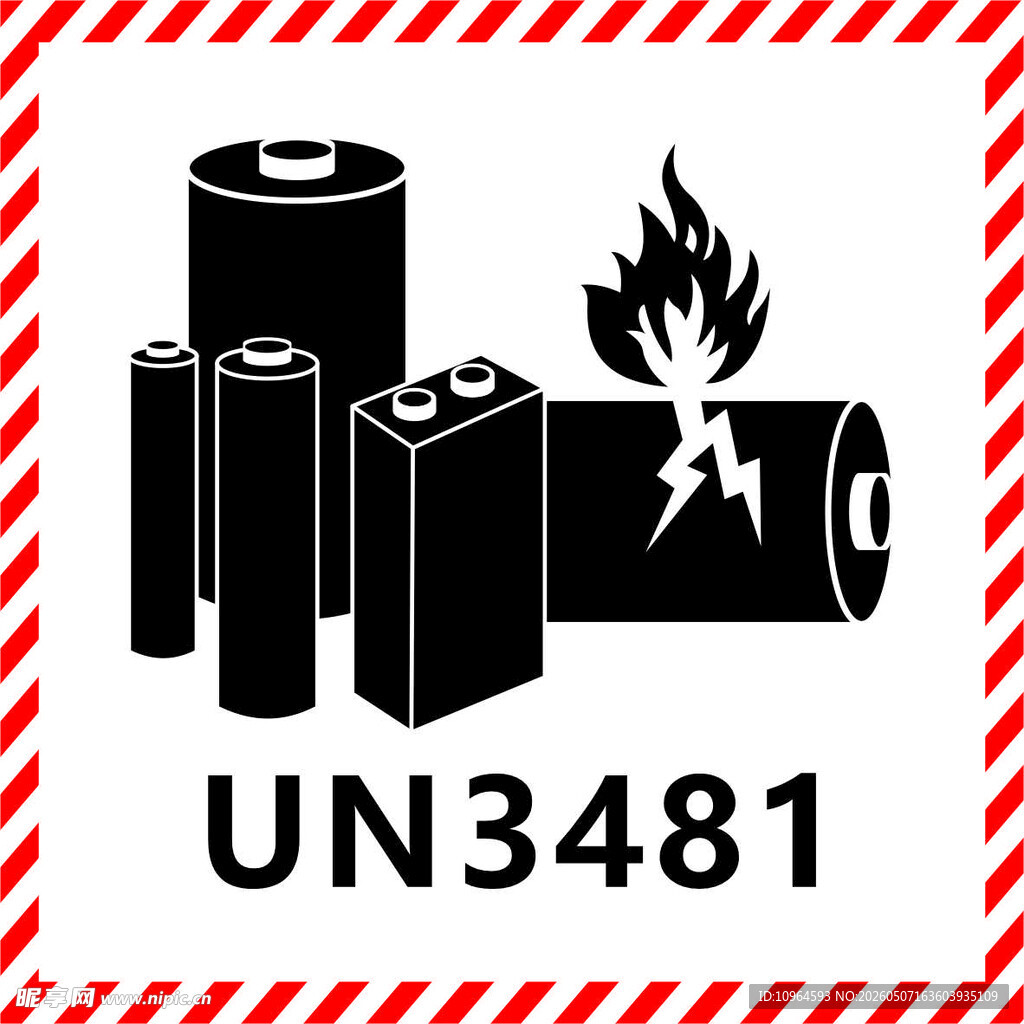UN3481锂电池危险标识