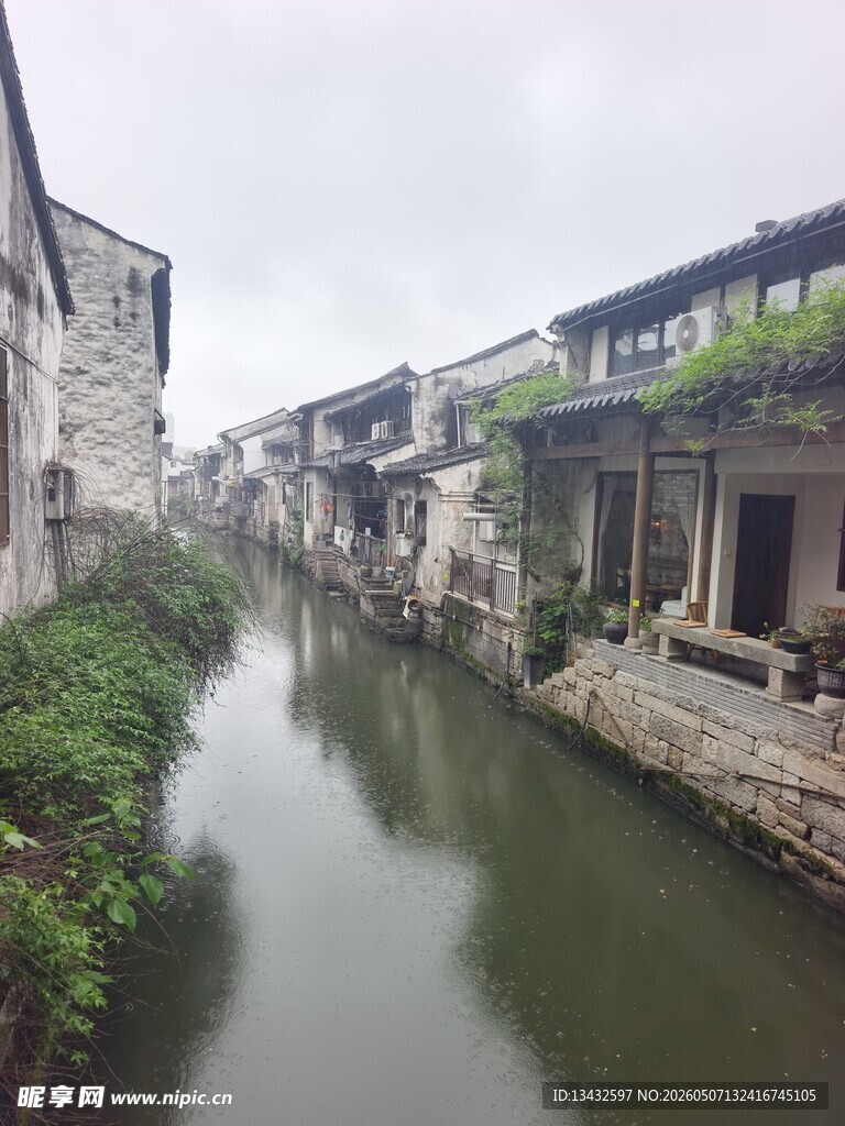 江南水乡古巷小河风景