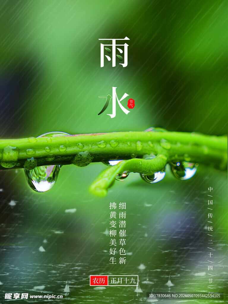 雨水海报