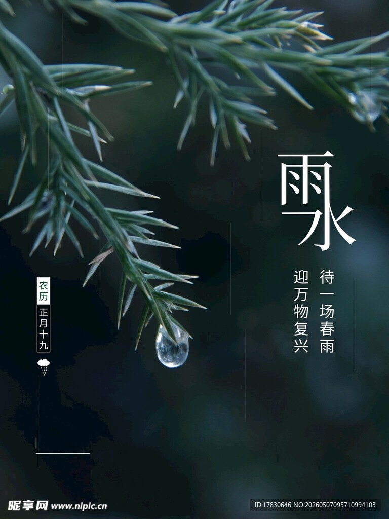 雨水海报
