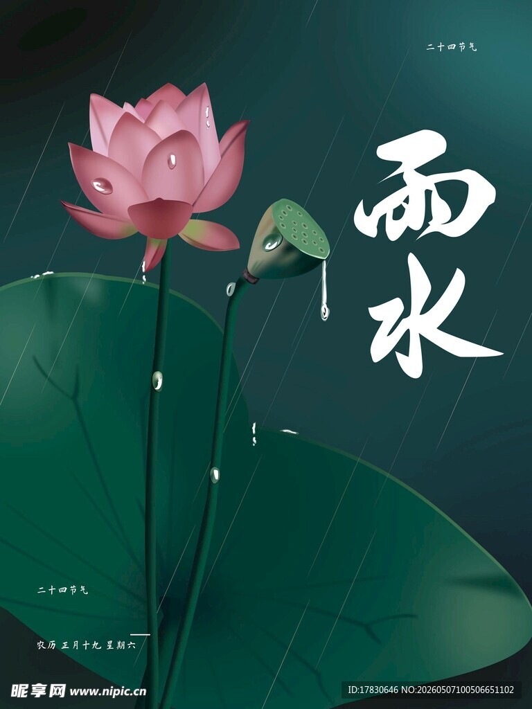 雨水海报
