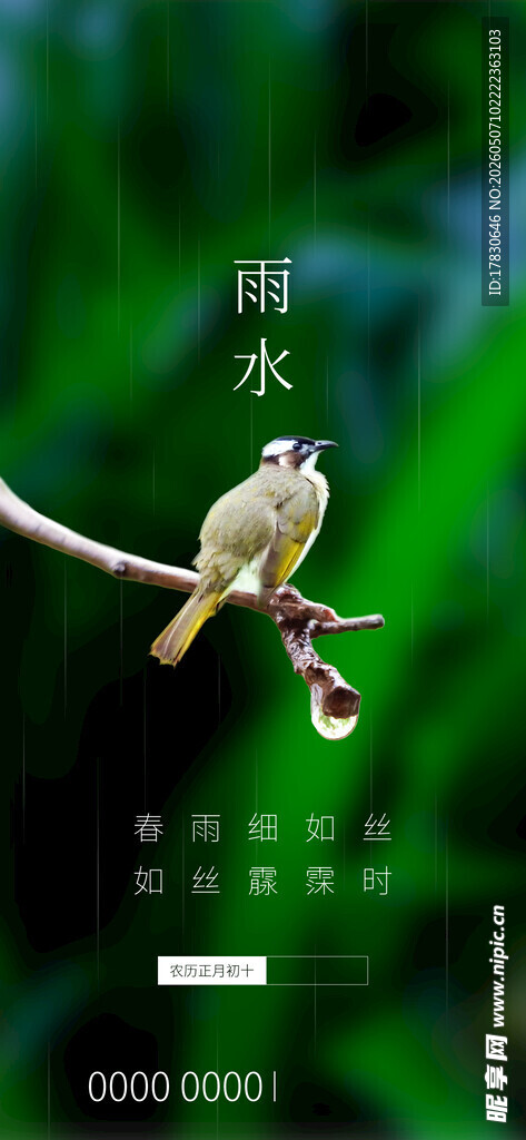 雨水海报