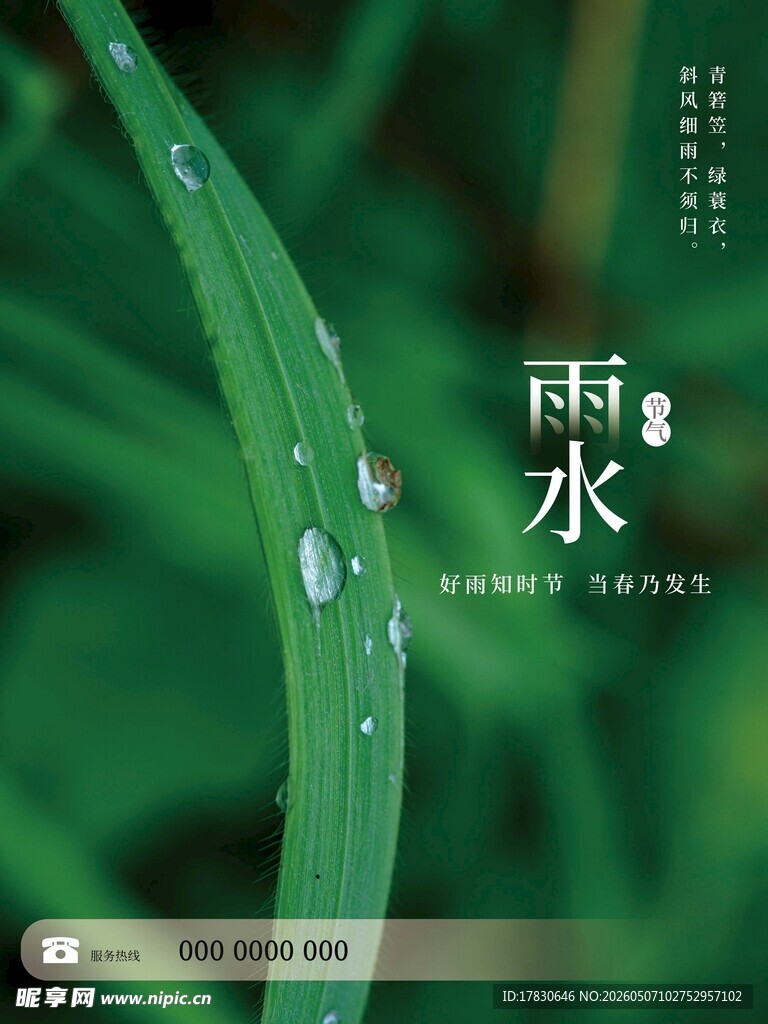雨水海报