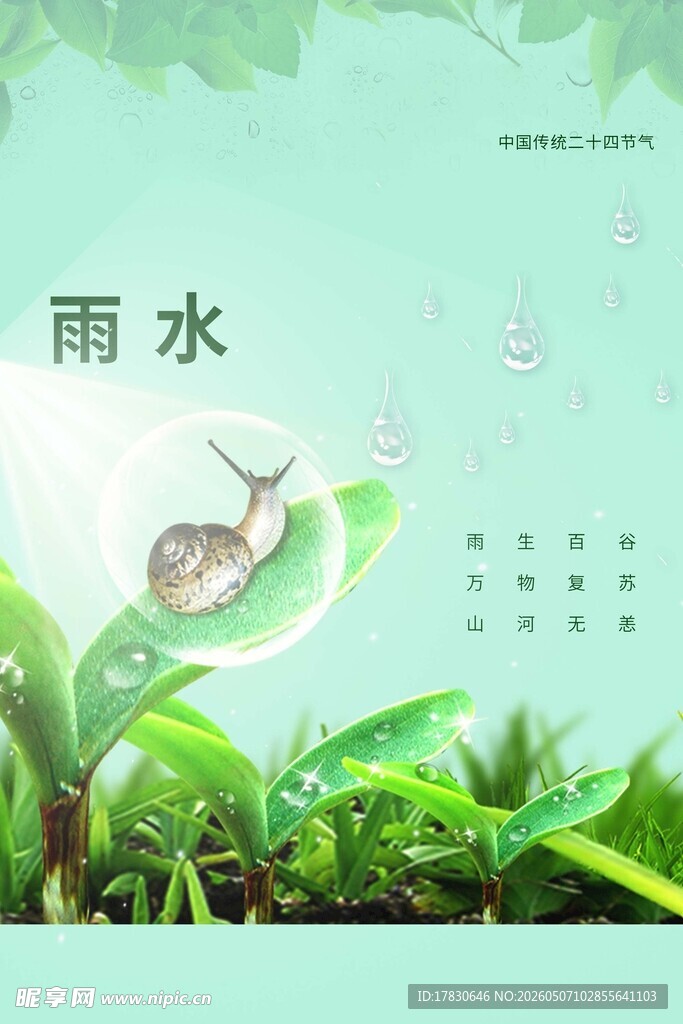 雨水海报