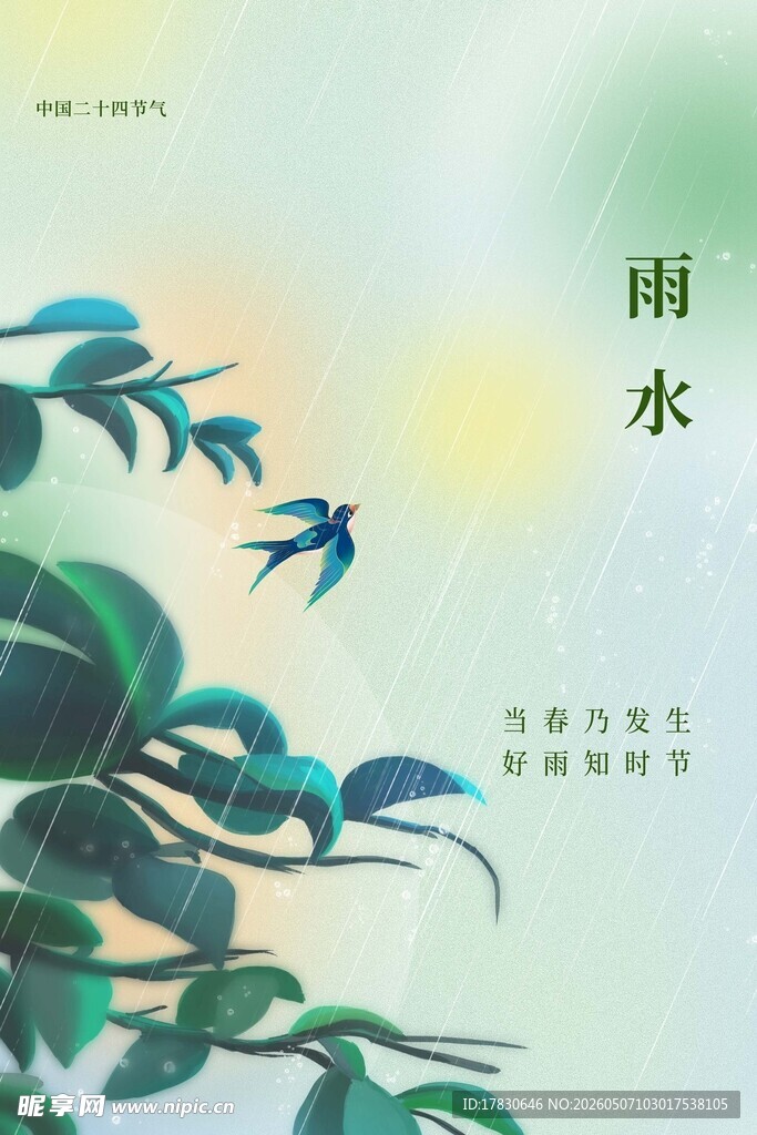 雨水海报
