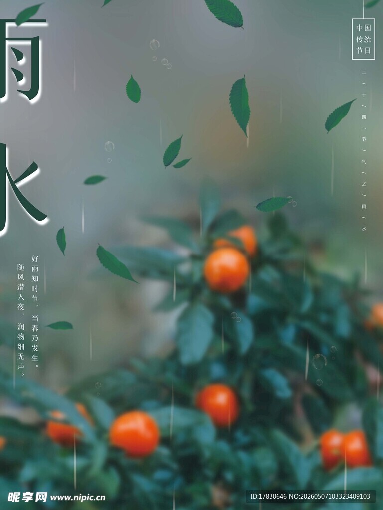 雨水海报
