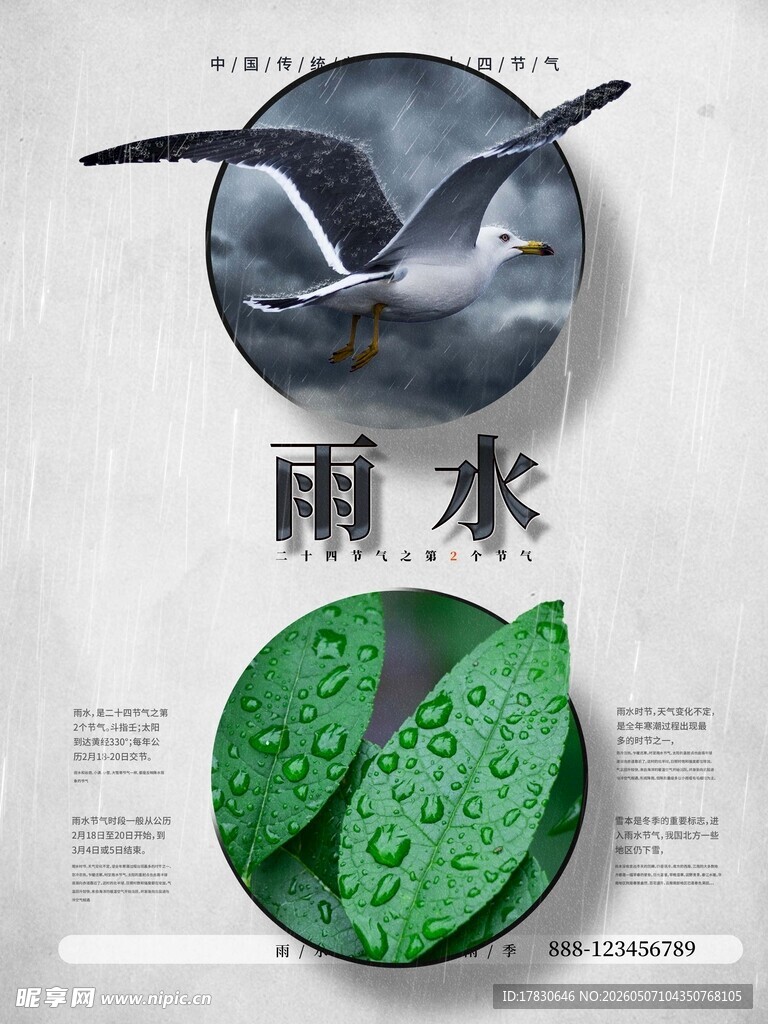 雨水海报