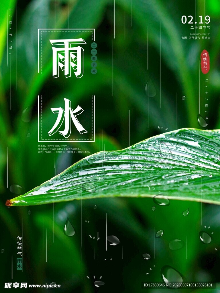 雨水海报