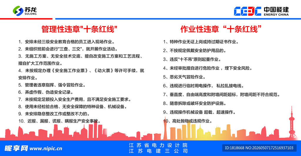 违章十条红线