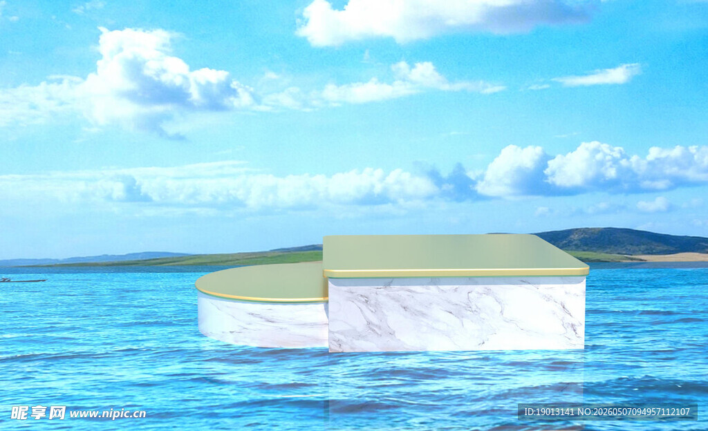 电商三维3D水面展台