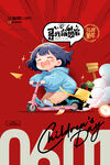 女孩骑滑板车的欢乐瞬间