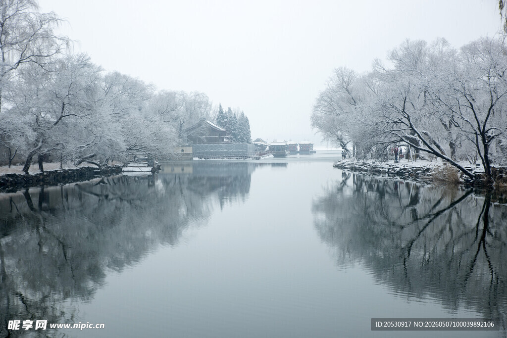 户外景观颐和园雪景